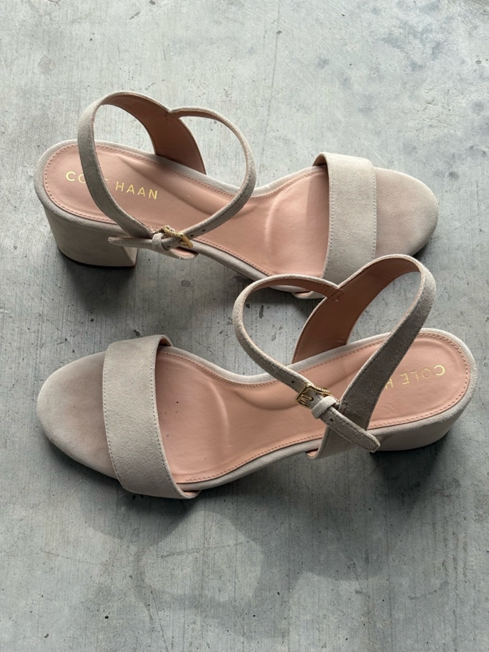 Women’s Cole Haan Josie Suede Block Heel Sandals - SIZE 8